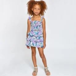 ESTELLE MEADOW SMOCKED TOP AND RUFFLE SKIRT