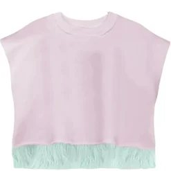 FEATHER TRIM TOP