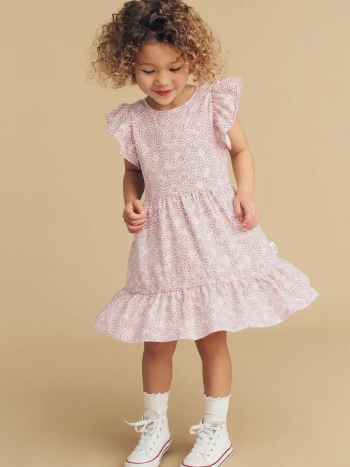 FLOWER BOW FRILL DRESS