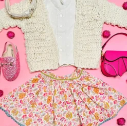 FLOWER FIELDS CORDUROY SKIRT