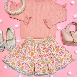 FLOWER FIELDS CORDUROY SKIRT