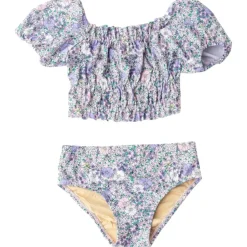 FLOWER POWER PUFF SLEEVE TWO PIECE BIKINI
