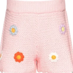 FLOWER TRIM CROCHET SHORTS