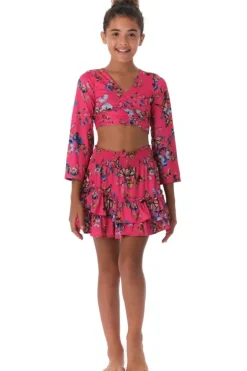 FLY AWAY BUTTERFLY WRAP TOP