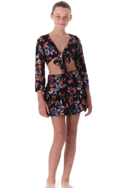 FLY AWAY BUTTERFLY WRAP TOP