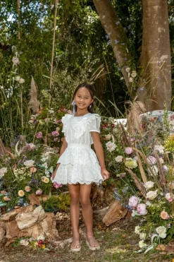 FREYA LACE RUFFLE DRESS