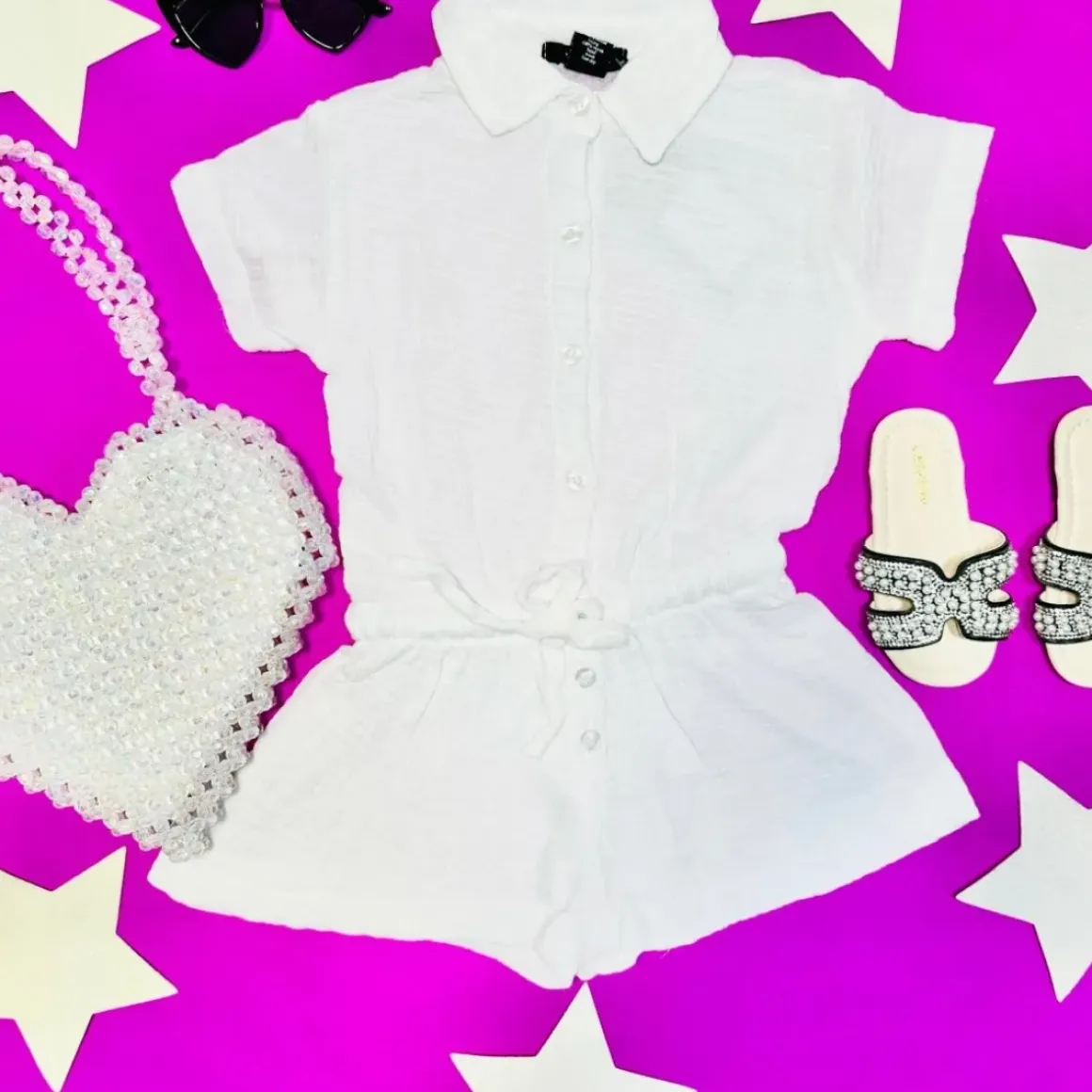 GAUZE BEACH COVER UP ROMPER