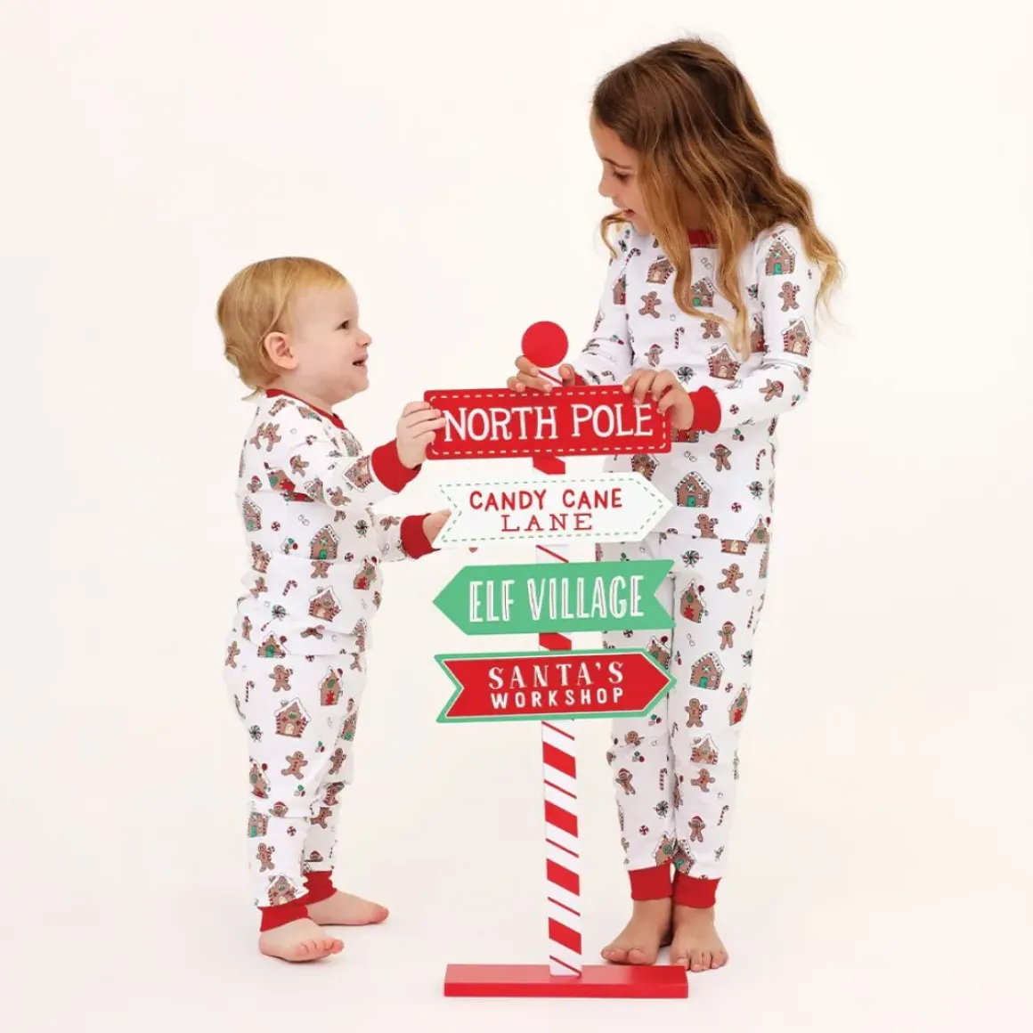 GINGERBREAD WORLD TWO PIECE PJS (UNISEX)