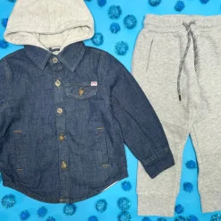 GLEN DENIM JACKET W/ HOOD