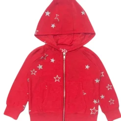 GLITTER STARS ZIP UP HOODIE