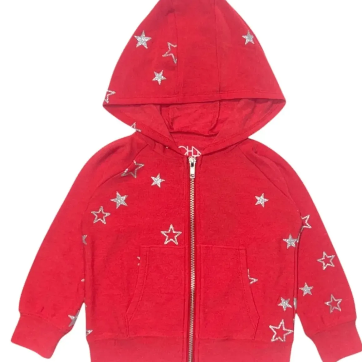 GLITTER STARS ZIP UP HOODIE