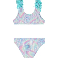 GLITTER TWO PIECE BIKINI W/ FRINGE STRAPS