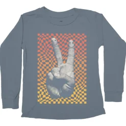 GOOD VIBES PEACE SIGN LONG SLEEVE TSHIRT