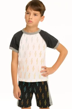 GRADIENT BOLTS RAGLAN TSHIRT