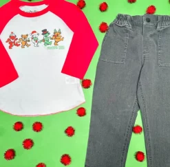 GRATEFUL DEAD CHRISTMAS LONG SLEEVE RAGLAN TSHIRT
