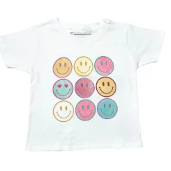 HAPPY FACES CROP TSHIRT
