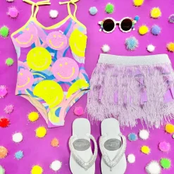 HAPPY SWIRL FLIP SEQUIN ONE PIECE SWIMSUIT
