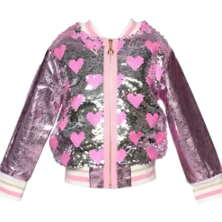 HEART SEQUIN METALLIC JACKET
