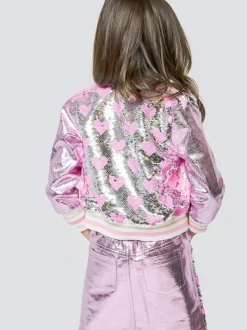 HEART SEQUIN METALLIC JACKET