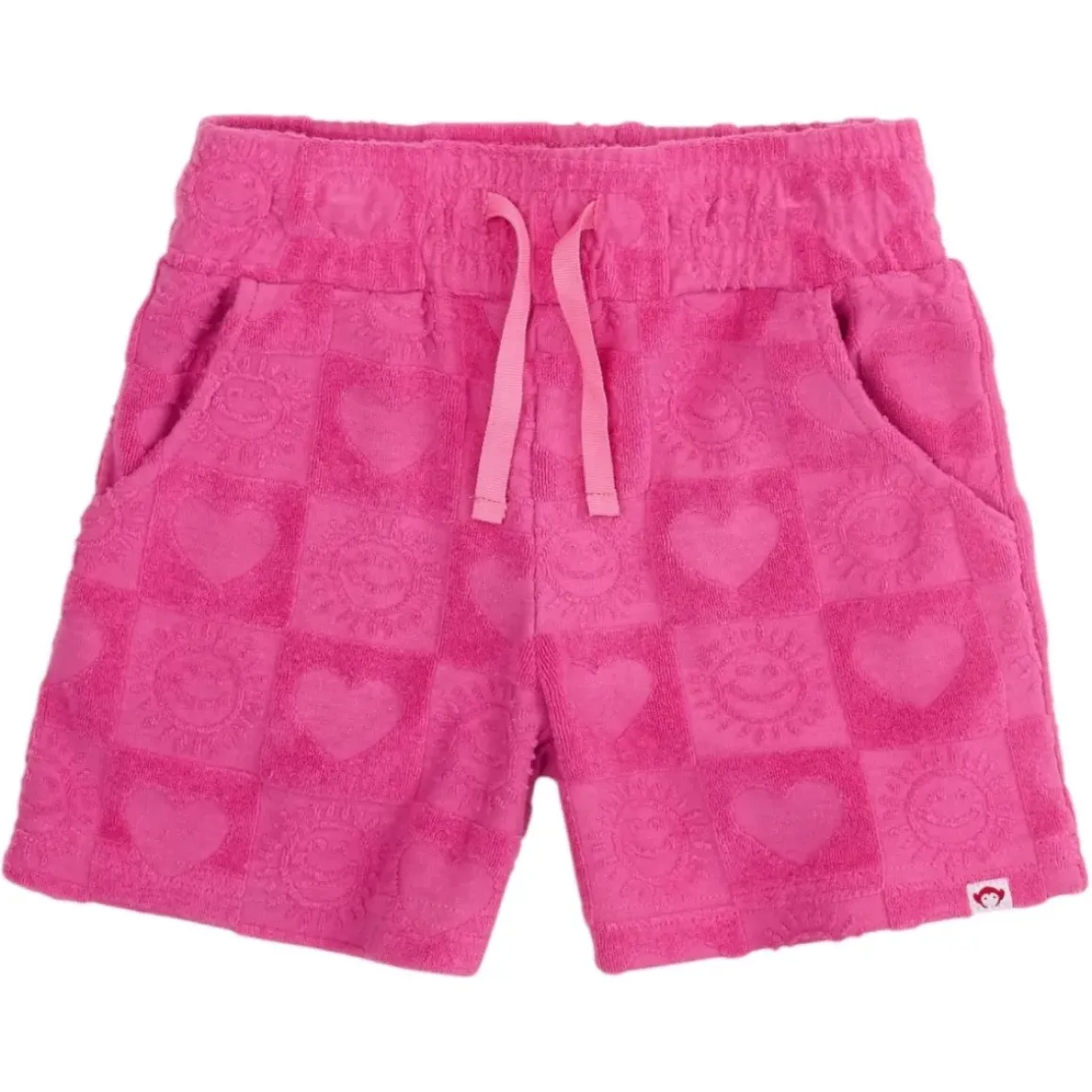 HEARTS CHECKERED TERRY RESORT SHORTS