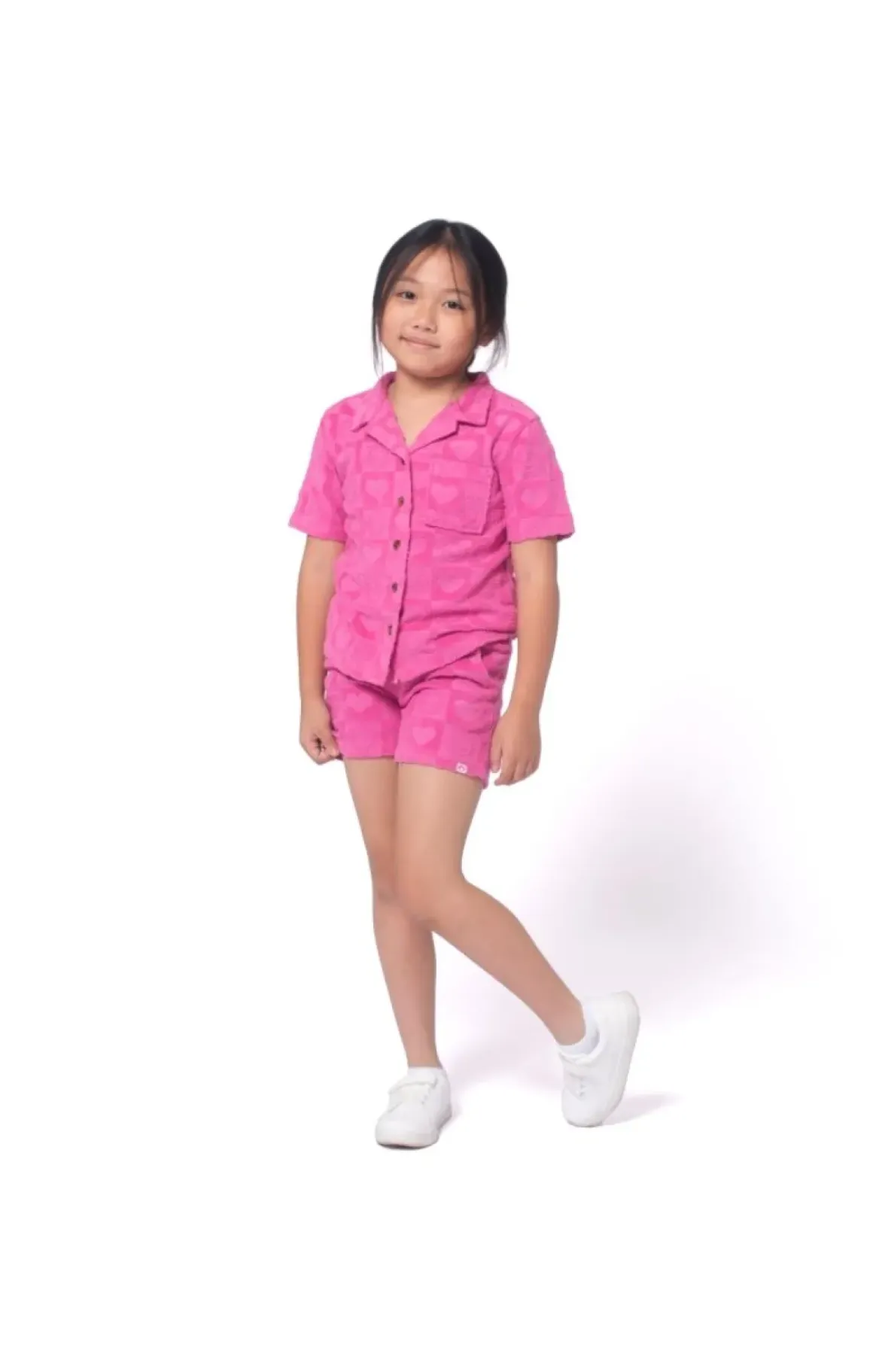 HEARTS CHECKERED TERRY RESORT SHORTS