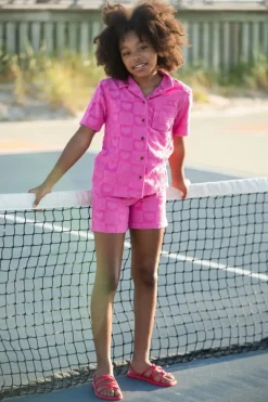 HEARTS CHECKERED TERRY RESORT SHORTS