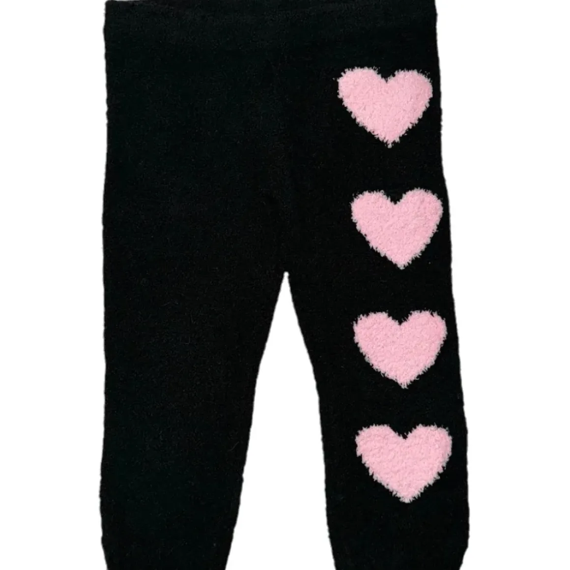 HEARTS FUZZY FLEECE LEGGINGS