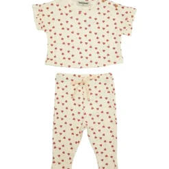 HEARTS RIBBED TOP AND LEGGINGS SET