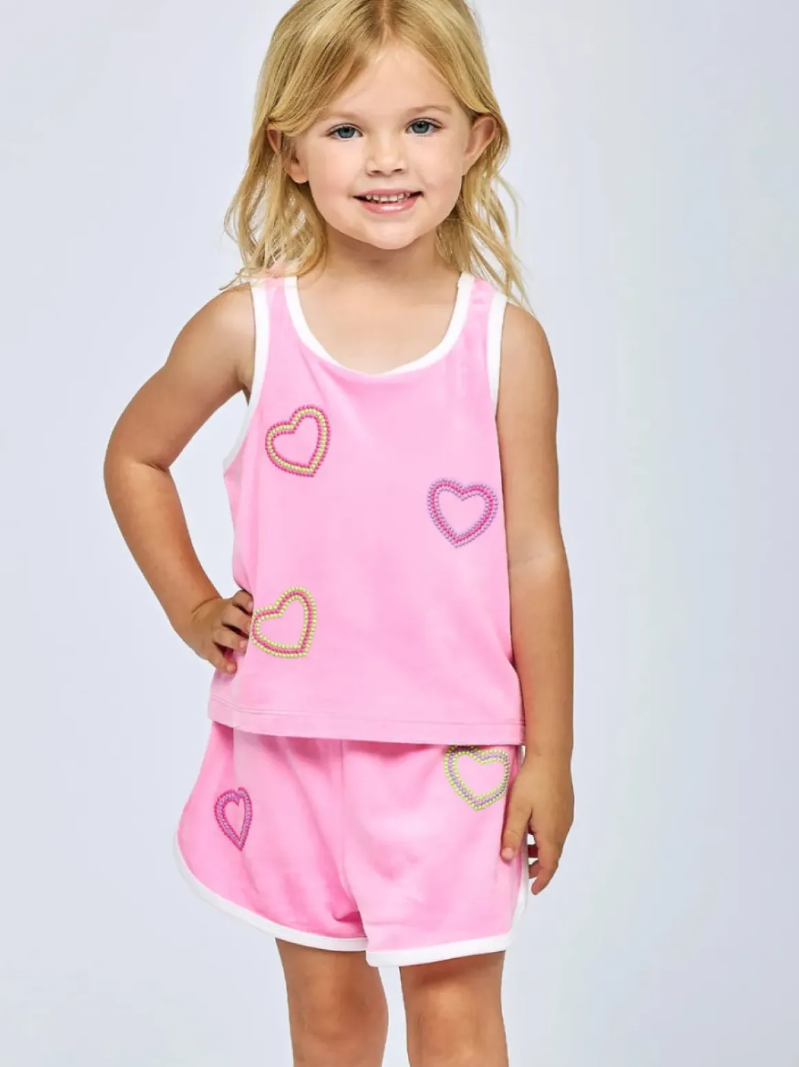 HEARTS VELOUR TANK TOP