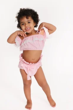HELENA OFF THE SHOULDER STRIPE TOP AND BLOOMERS SET