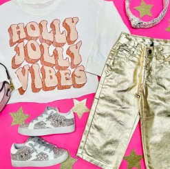 HOLLY JOLLY VIBES LONG SLEEVE TSHIRT