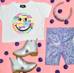 HOLOGRAPHIC BIKER SHORTS