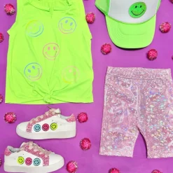 HOLOGRAPHIC BIKER SHORTS