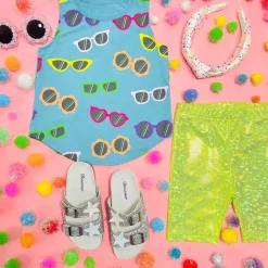 HOLOGRAPHIC BIKER SHORTS