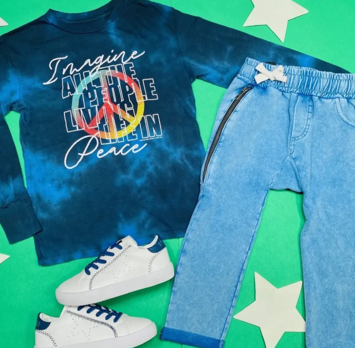 IMAGINE TIE DYE LONG SLEEVE TSHIRT