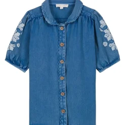 INALA EMBROIDERED DENIM DRESS