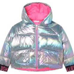 IRIDESCENT HOODED PUFFER JACKET