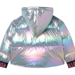 IRIDESCENT HOODED PUFFER JACKET