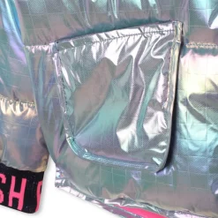 IRIDESCENT HOODED PUFFER JACKET