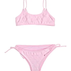 JAIDEN HEART EMBOSSED TWO PIECE SWIMSUIT