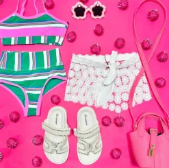 JELLY BEAN STRIPE LITTLE EVA AND EMMIE TWO PIECE BIKINI