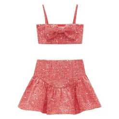 JINGLE CROP CROP AND SKIRT SET