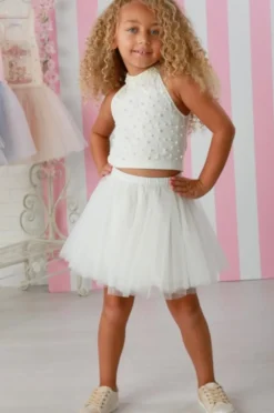 KENNA PEARL TOP AND TUTU SKIRT SET