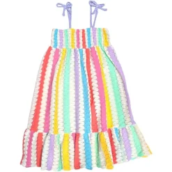 LEONOR PASTEL STRIPE DRESS