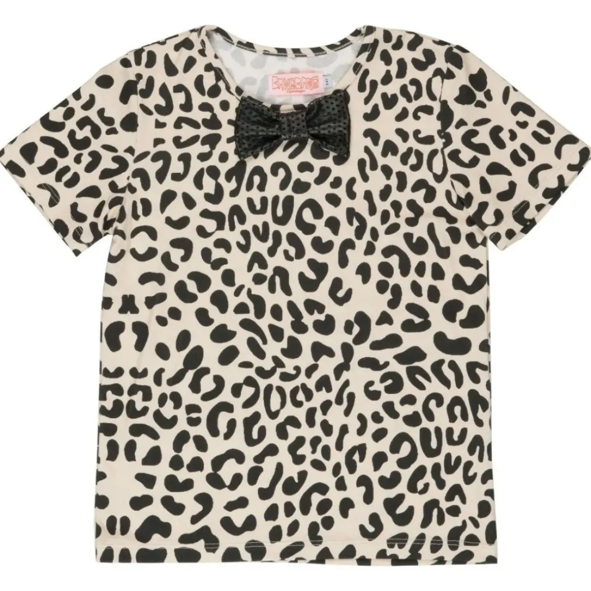 LEOPARD PRINT BOW TIE TSHIRT