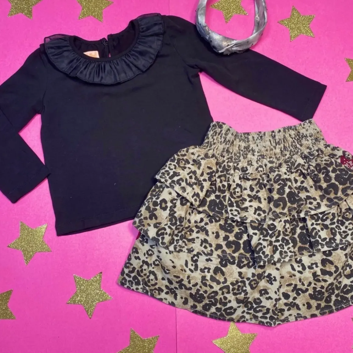 LEOPARD SLEEPY RUFFLE SKIRT