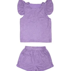 LEXI CRYSTAL RUFFLE TOP AND SHORTS SET