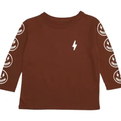 LIGHTNING SMILEY FACE LONG SLEEVE TSHIRT