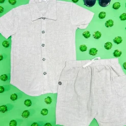 LINEN BUTTON DOWN TOP