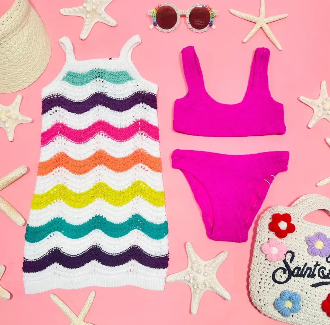 LITTLE TESSIE SUNSET SHERBERT COVER UP DRESS
